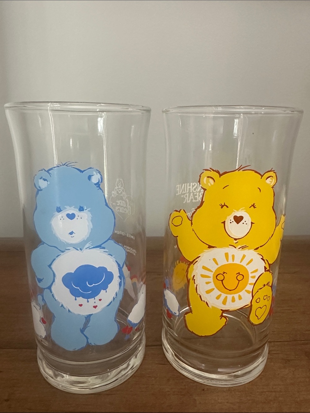 Vintage 1983 Care Bears Pizza Hut Collectible Glasses